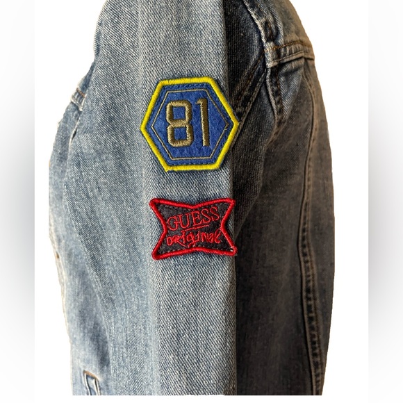 GUESS Denim Jacket Blue Girls 14, Fits Adult XS - Picture 2 of 13